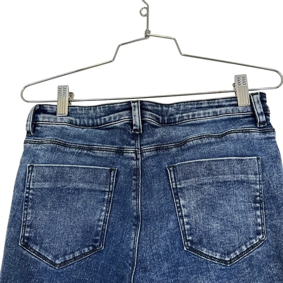 Asos Ridley Jeans 26 Blue With Front Split Seam And Vent Hem - Picture 6 of 11